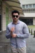 Erkek Pamuklu Keten Kumaş Gömlek resmi